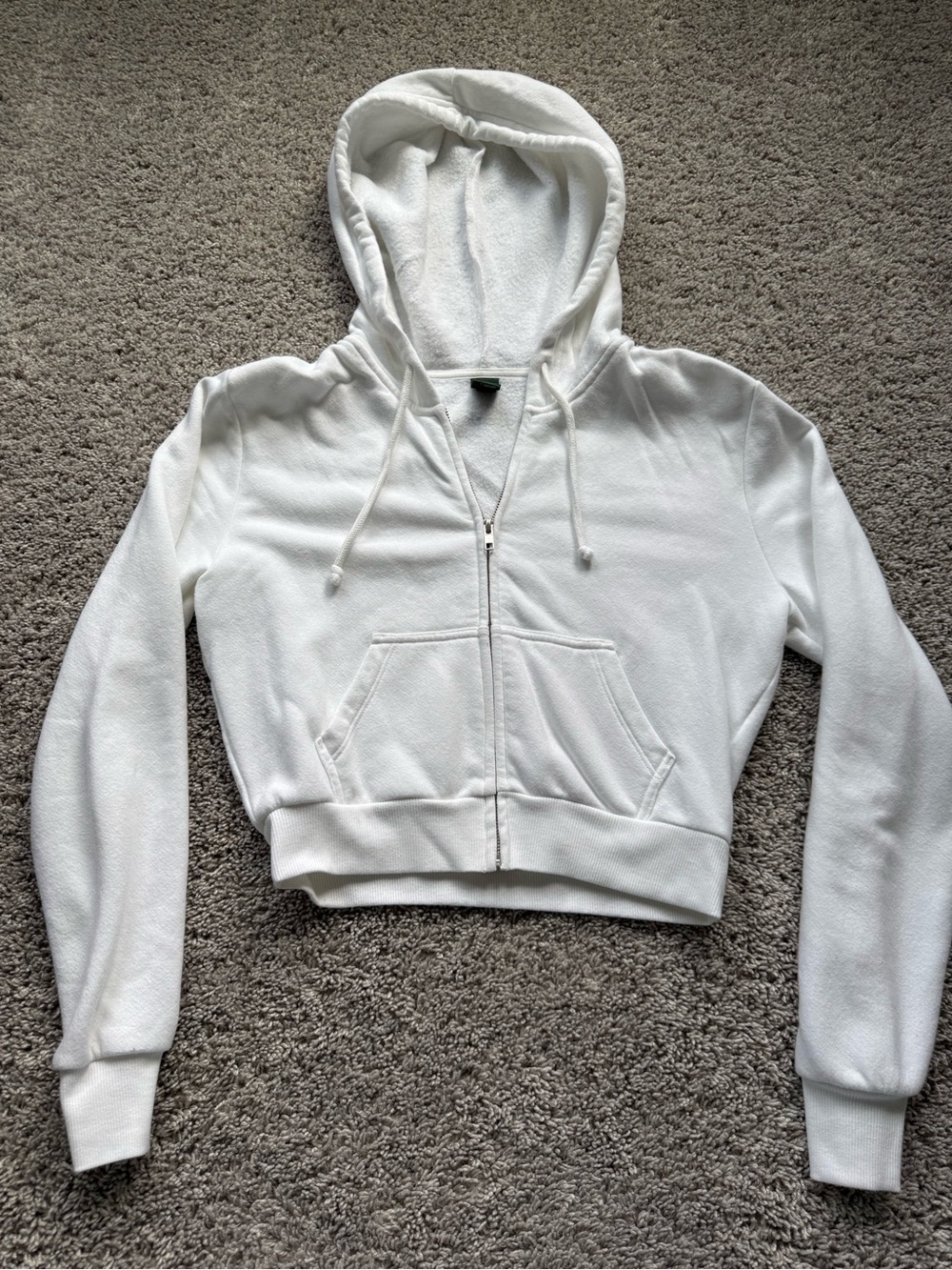 wild fable White Cropped Zip Hoodie